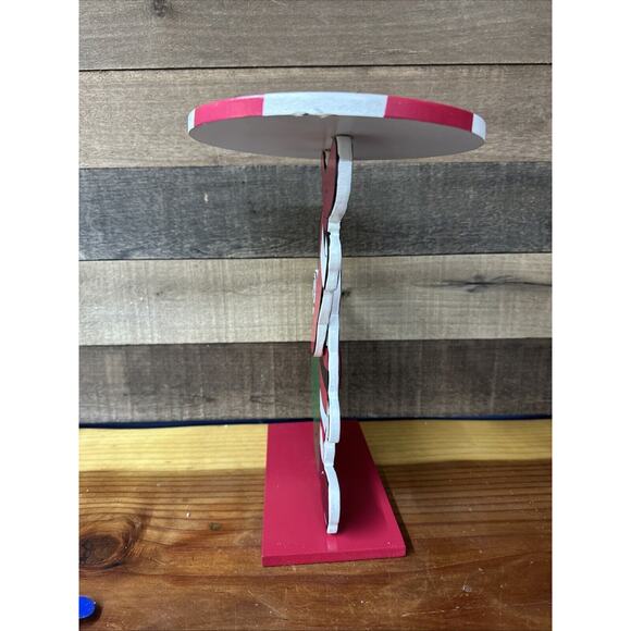 Disney Santa Mickey Mouse Wooden Cookie Tray Serving Tray 12” Tall - Picture 2 of 6